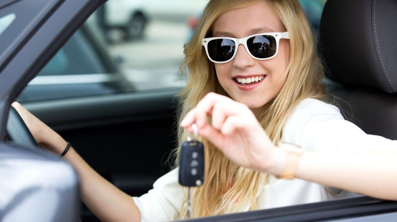 Teenager Driving Car