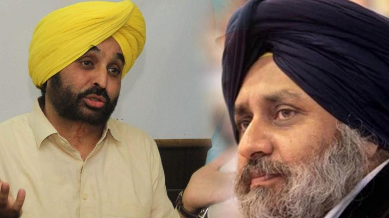Bhagwant Mann And Sukhbir Badal Bhagwant Mann And Sukhbir Badal
