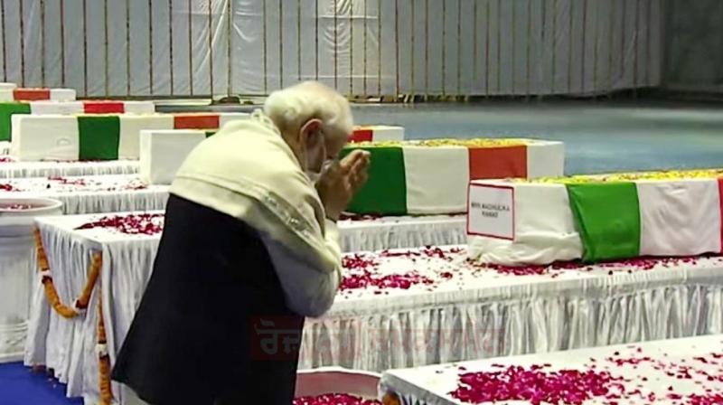 PM Modi pay tributes to General Bipin Rawat and others
