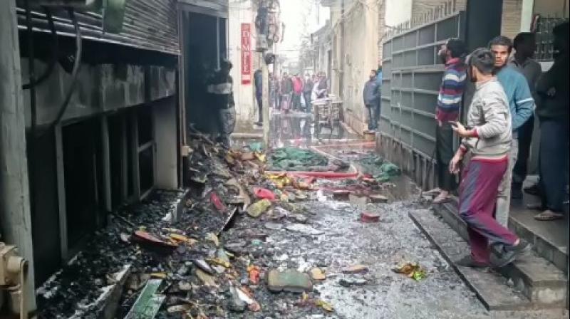 A terrible fire broke out in a clothing shop due to a short circuit A terrible fire broke out in a clothing shop due to a short circuit