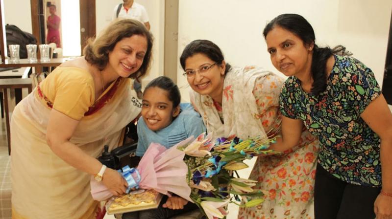 anushka panda with school teachers anushka panda with school teachers