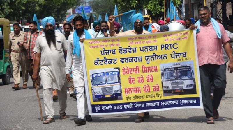 Contractual employees of Punjab Roadways Contractual employees of Punjab Roadways