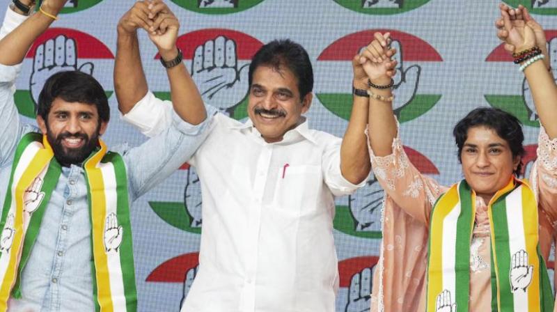 Vinesh and Bajrang joined Congress Vinesh and Bajrang joined Congress