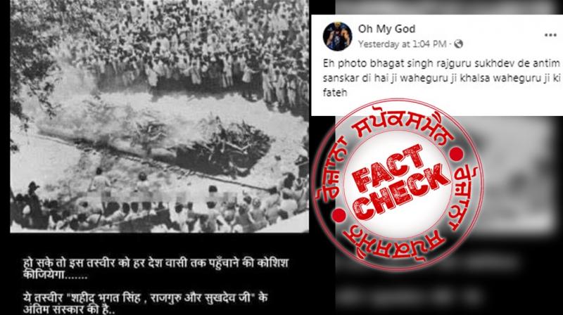 Fact Check Old image of cremation of Sikhs shared in the name of last ritual of Bhagat Singh