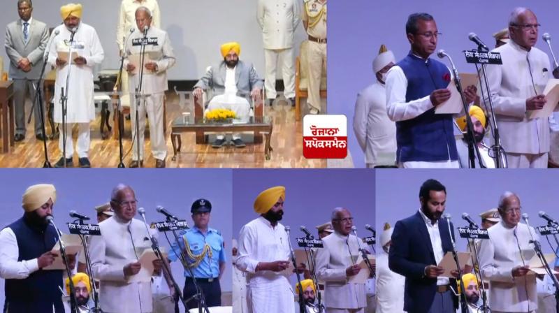 10 AAP MLAs take oath as ministers in Punjab 10 AAP MLAs take oath as ministers in Punjab