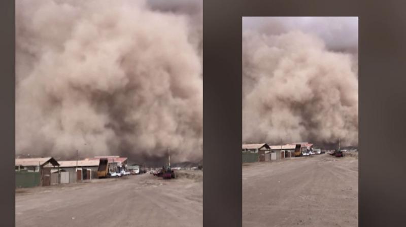 Extreme sandstorm in the South American country Chile Extreme sandstorm in the South American country Chile