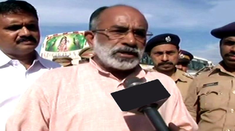 Union Minister KJ Alphons at Sabrimala