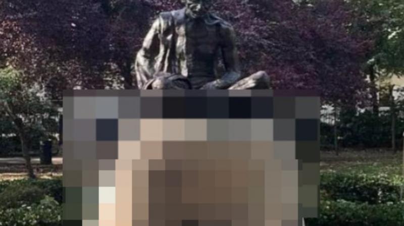 Gandhi statue desecrated in London Gandhi statue desecrated in London