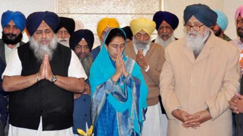 Badal Family At Akal Takht Sahib