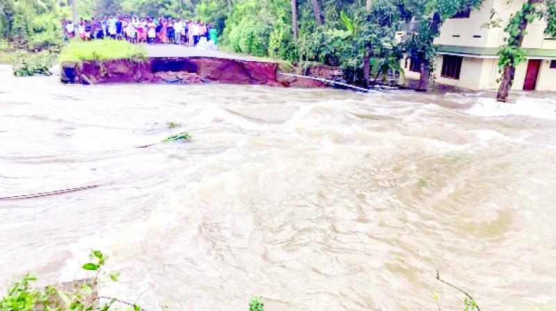 Scenes of devastation by flood water in Kerala Scenes of devastation by flood water in Kerala