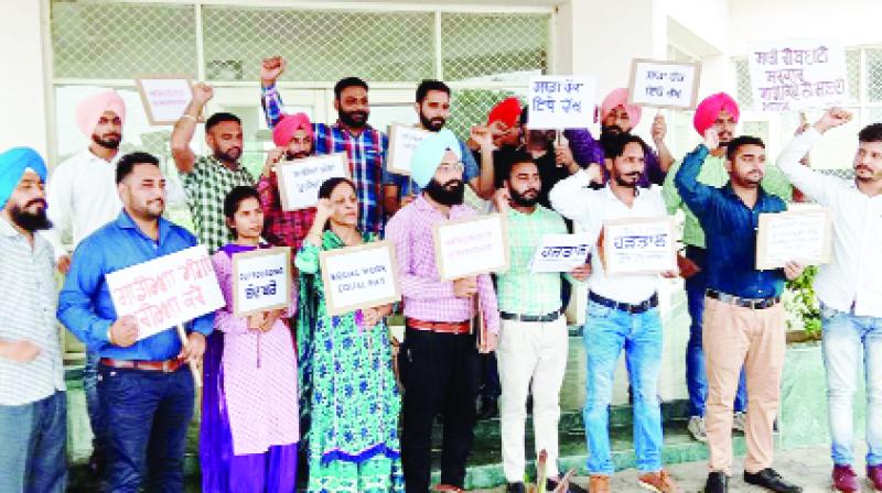 Union leaders during Protesting Union leaders during Protesting