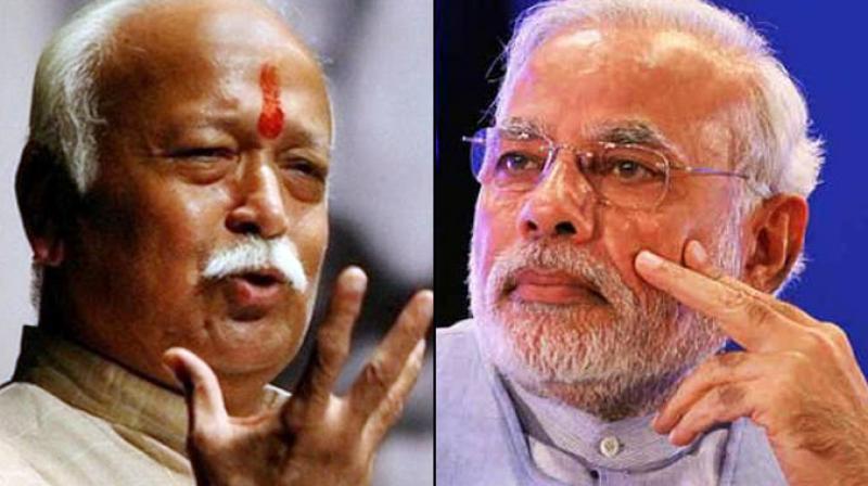 Mohan Bhagwat And Narendra Modi Mohan Bhagwat And Narendra Modi