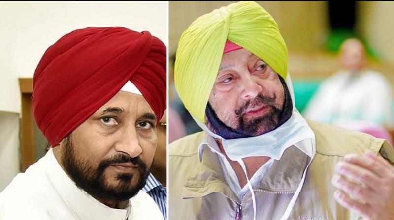 Charanjit Singh Channi and Amarinder Singh