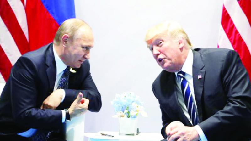US President Donald Trump and Russian President Vladimir Putin 