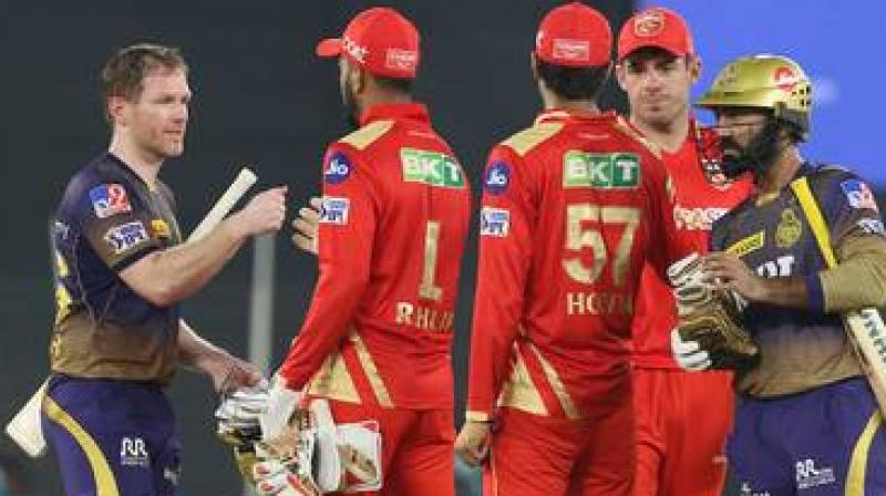 Kolkata beats Punjab by five wickets as Morgan, Tripathi, bowlers shine Kolkata beats Punjab by five wickets as Morgan, Tripathi, bowlers shine
