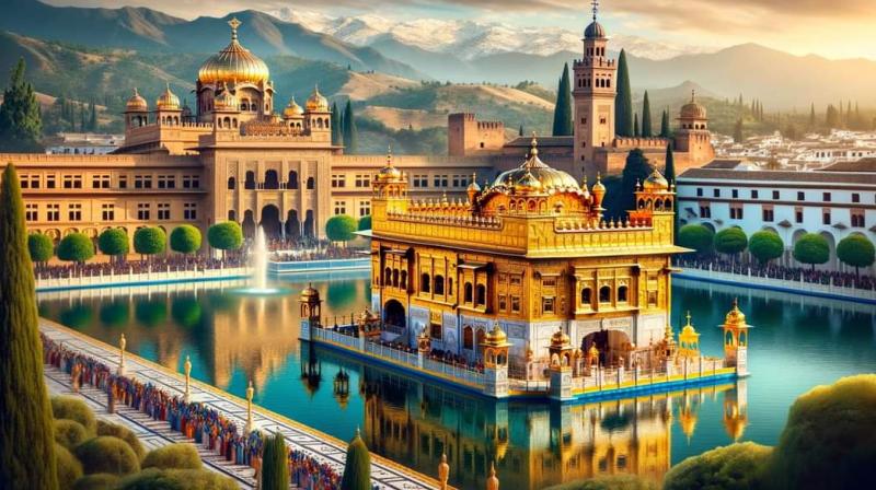AI creates pics of Sri Harmandir Sahib at world's famous places AI creates pics of Sri Harmandir Sahib at world's famous places