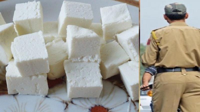 Police raid at paneer factory Police raid at paneer factory