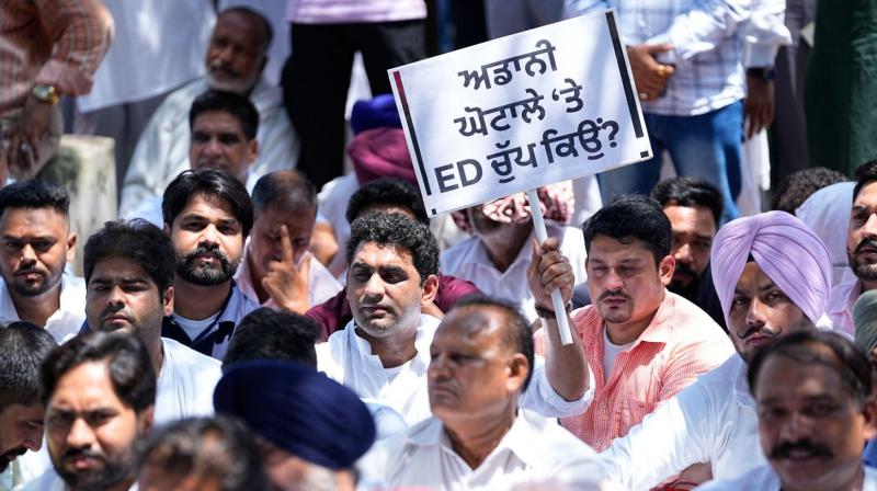 Punjab Congress Protest today in Chandigarh news Punjab Congress Protest today in Chandigarh news