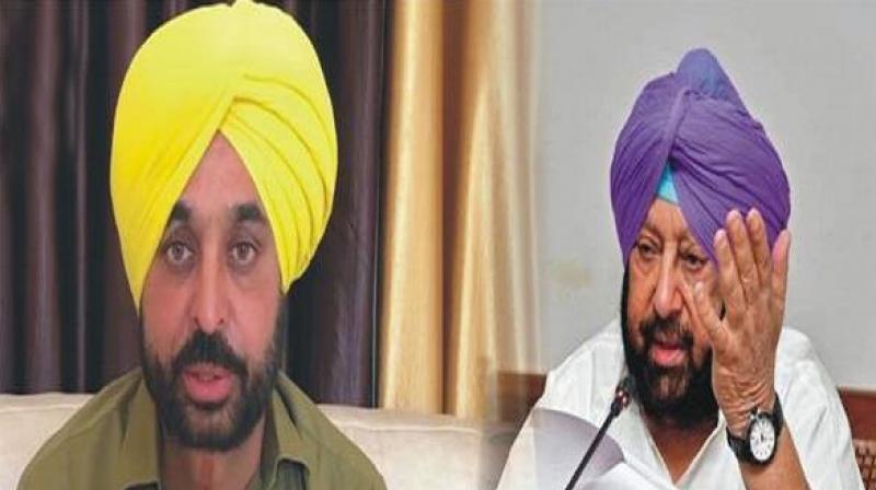 Amarinder Singh  and Bhagwant Mann