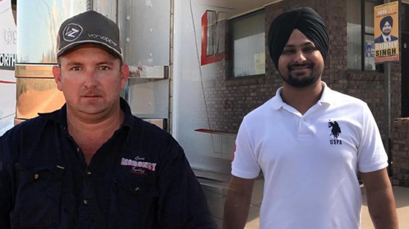 Australian truck Driver and Sunny Singh