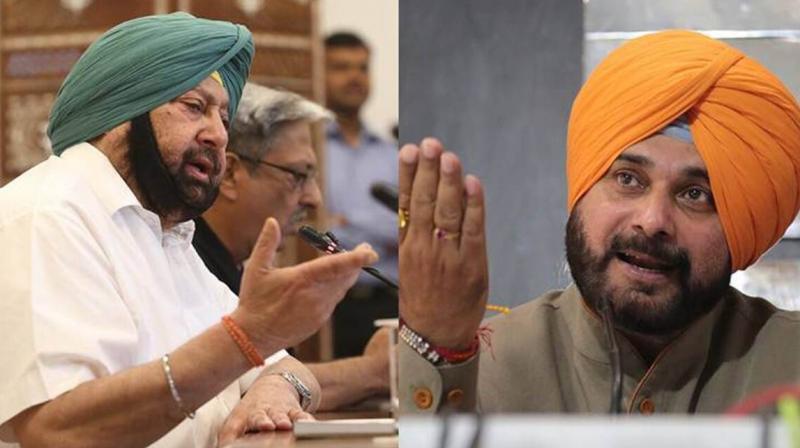 Captain Amarinder Singh and Navjot Sidhu 