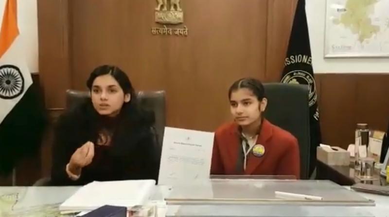 Patiala government school student Mahfuja became DC for a day