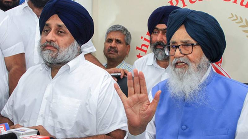 Parkash Singh Badal and Sukhbir Singh Badal