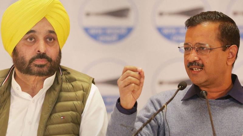 Bhagwant Mann and Arvind Kejriwal Bhagwant Mann and Arvind Kejriwal