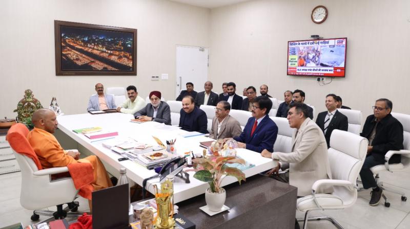 Punjab Industrialists meet UP Chief Minister Yogi Adityanath Punjab Industrialists meet UP Chief Minister Yogi Adityanath