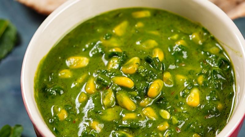 Spinach Corn Curry Recipe Spinach Corn Curry Recipe