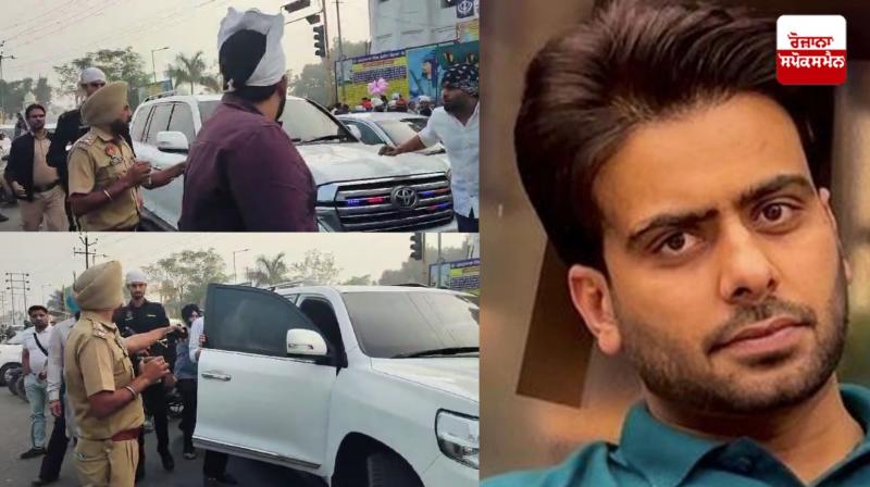 Singer Mankirat Aulakh's Car Challan News Singer Mankirat Aulakh's Car Challan News