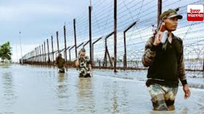 Floods destroy 110 km long fence on international border in Punjab, Jammu Floods destroy 110 km long fence on international border in Punjab, Jammu
