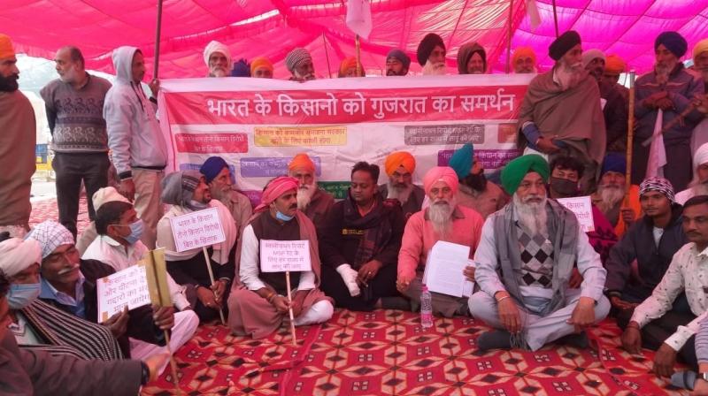 Gujarat farmers support farmers protest in Delhi