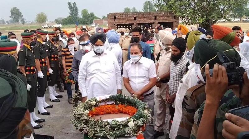 Funeral of martyred soldier Pargat Singh