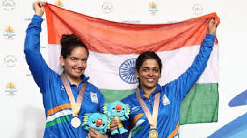 tejaswini sawant wins gold 50m rifle 3 positions while anjum moudgil wins silver