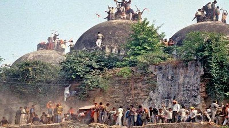 File photo of demolition of Babri Masjid in 1992. File photo of demolition of Babri Masjid in 1992.
