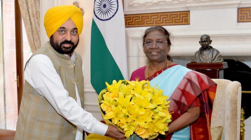 CM Bhagwant Mann met President Draupadi Murmu CM Bhagwant Mann met President Draupadi Murmu