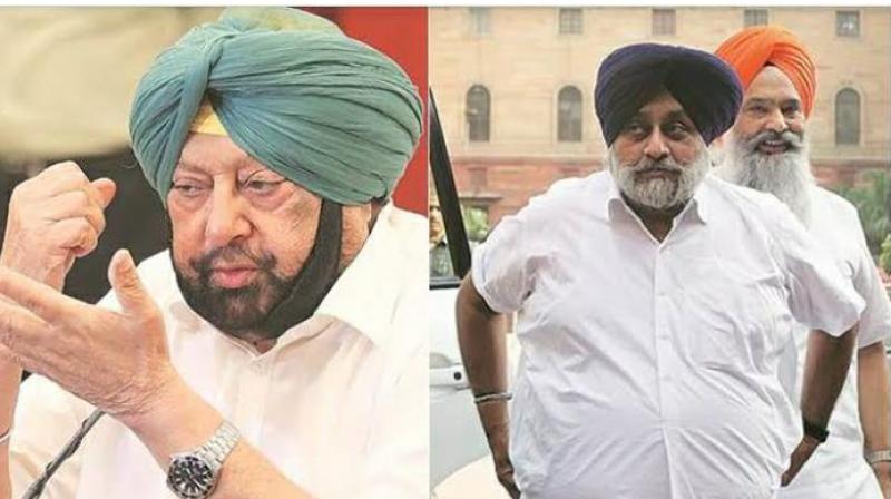 Captain Amarinder Singh and Sukhbir Singh Badal