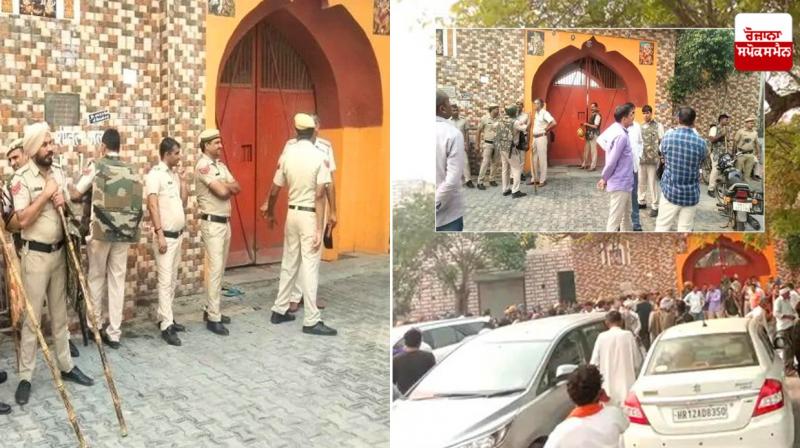 Farmers held BJP leaders hostage at the temple Farmers held BJP leaders hostage at the temple