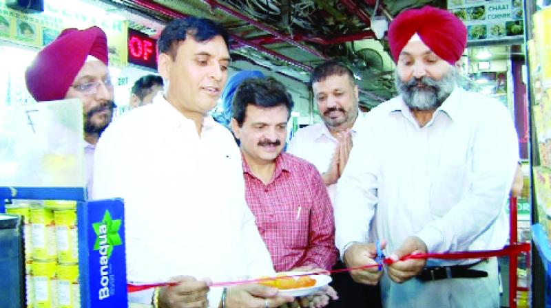 Sandeep Singh Randhawa inaugurating the Markfed Counter Sandeep Singh Randhawa inaugurating the Markfed Counter
