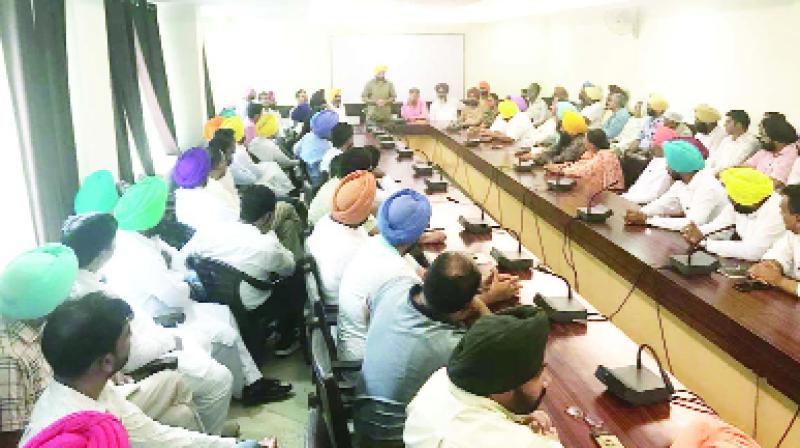 View of AAP leaders meeting  