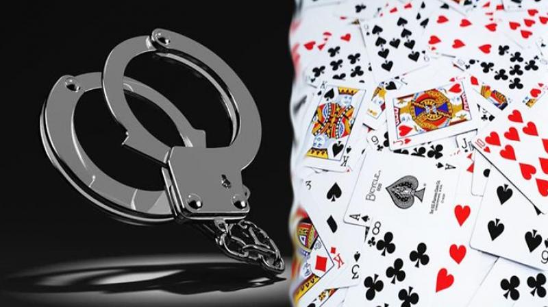 Five people arrested for gambling