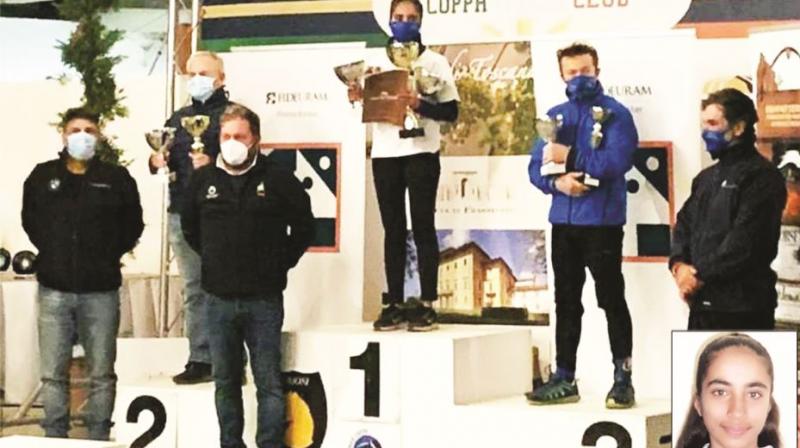 Jashandeep Kaur Gill won first prize in the equestrian race in Italy Jashandeep Kaur Gill won first prize in the equestrian race in Italy
