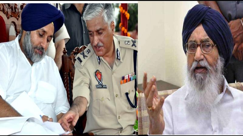 Sukhbir Badal, Sumedh Saini, Parkash Singh Badal Sukhbir Badal, Sumedh Saini, Parkash Singh Badal