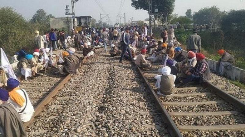 Farmer Protest On Railway Farmer Protest On Railway