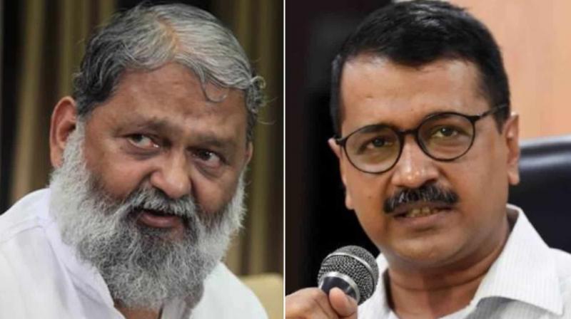Anil Vij and Arvind Kejriwal Anil Vij and Arvind Kejriwal