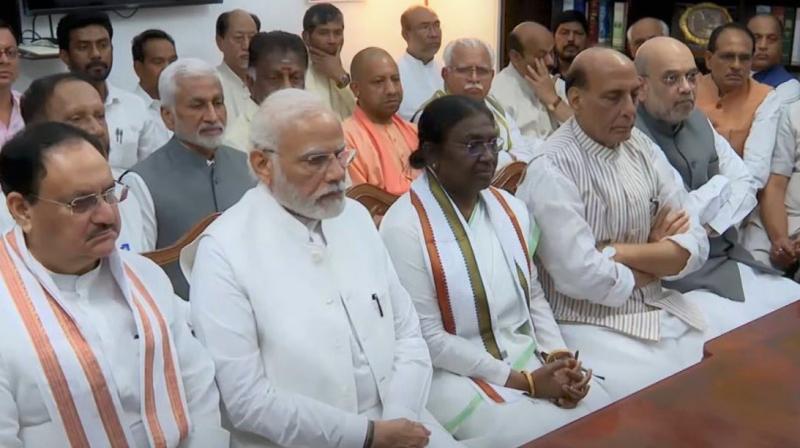 NDA's Presidential candidate Droupadi Murmu files her nomination NDA's Presidential candidate Droupadi Murmu files her nomination