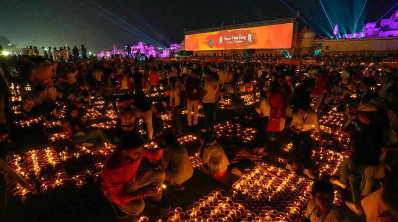  A world record for lighting the most lamps at one place in Ayodhya