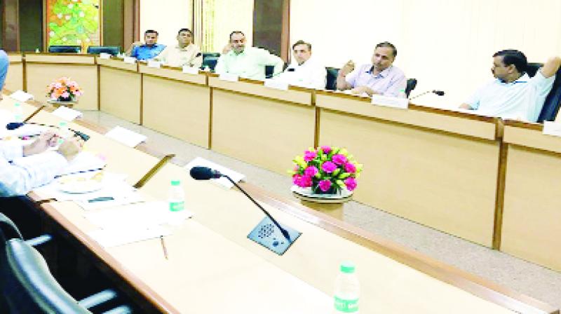 Arvind Kejriwal during Meeting