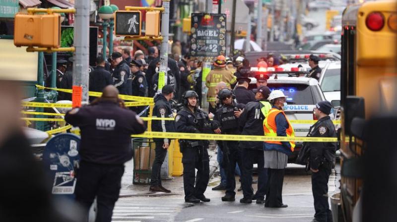 Multiple people shot on Tuesday morning at a subway station in Brooklyn